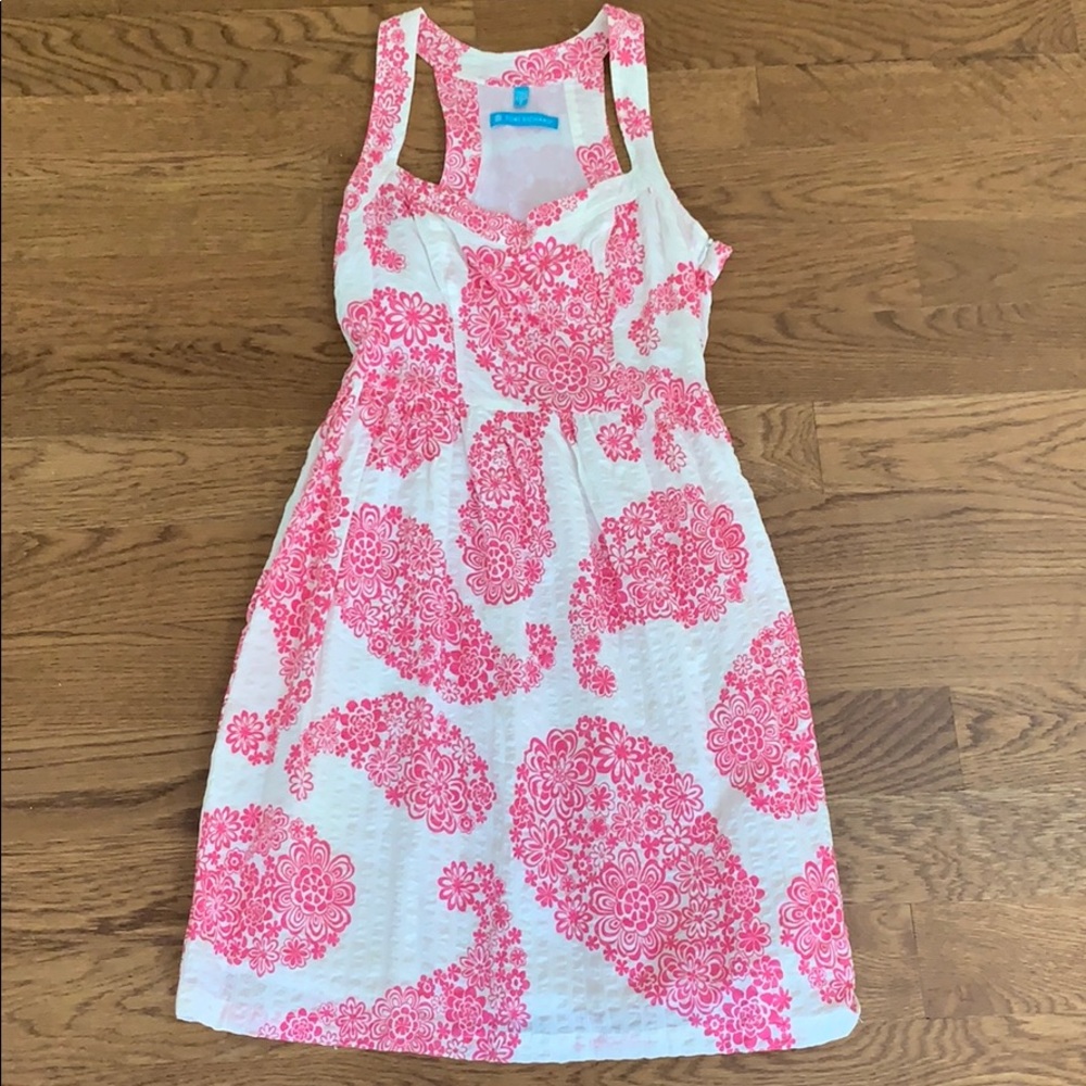 Tori Richard Floral Seersucker Dress